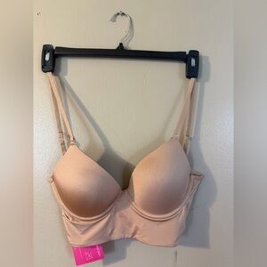 ForBaysy Nude Longline T-Shirt Bra Size L NWT Wireless Smooth Full Coverage